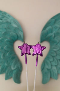 High angle view of figurine on table