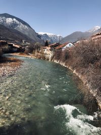 Scenic view of river against sky