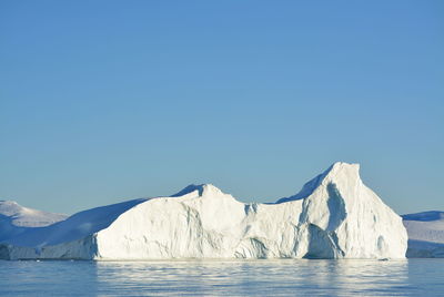 Scenic view of snowcapped mountain against sky