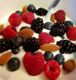 Close-up of strawberries in bowl