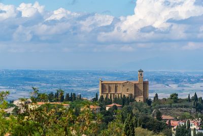 Panoramic view of historic cathedral building against sky