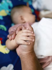 Close-up of baby hands