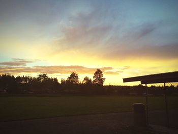 View of road at sunset