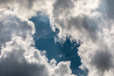 Low angle view of clouds in sky