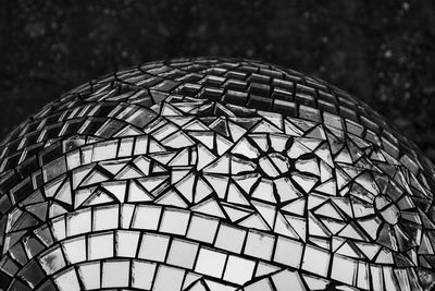 Large mirror/discoball in black and white