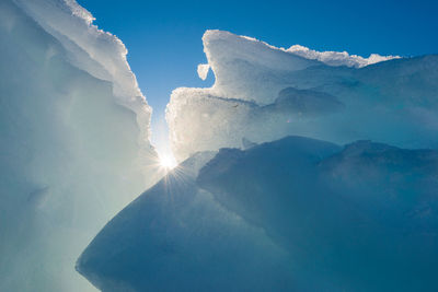 Ice bergs formations in greenland