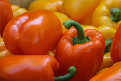 Close-up of bell peppers at market