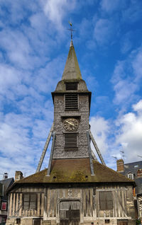 Low angle view of old building against sky