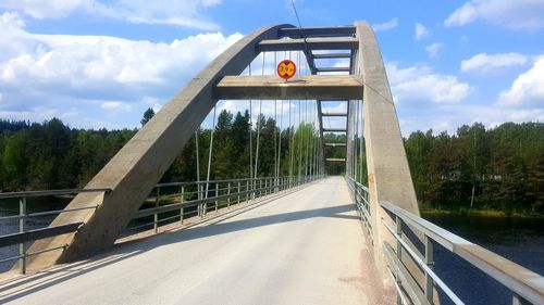 Bridge over river against sky