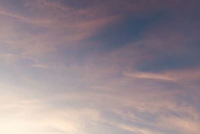 Low angle view of sky during sunset