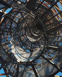 Low angle view of spiral staircase