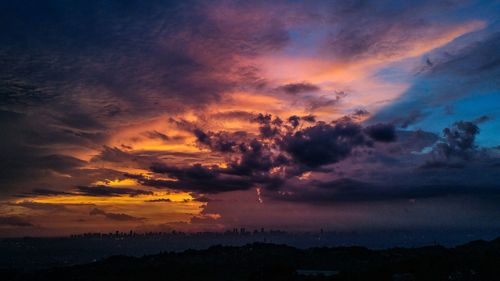 Scenic view of landscape against cloudy sky