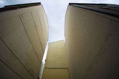 Low angle view of modern building against sky