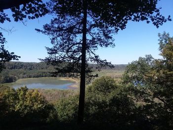 Scenic view of landscape against clear sky