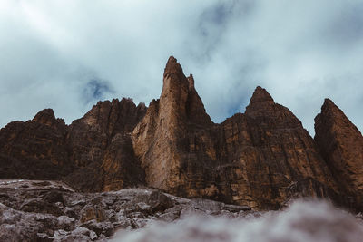 Panoramic view of mountains against sky