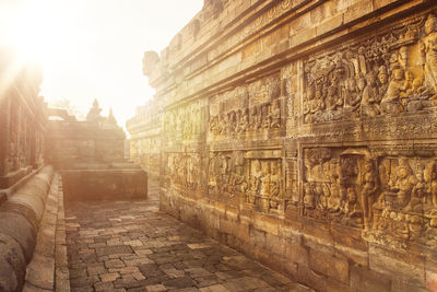 Exterior of borobudur temple