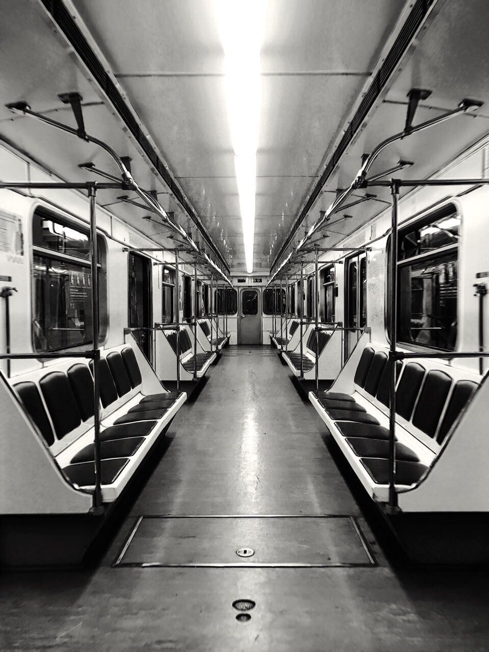 VIEW OF TRAIN IN SUBWAY STATION