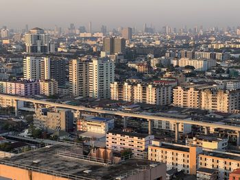 High angle view of cityscape