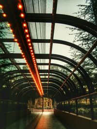 Interior of illuminated tunnel