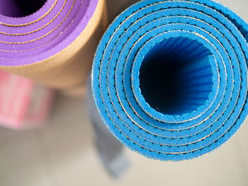 High angle view of multi colored pencils on table