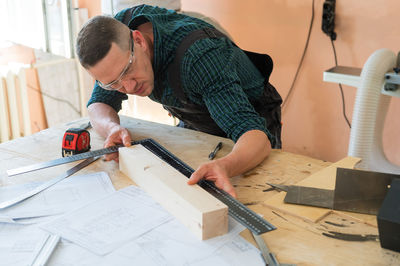 Man working at workshop