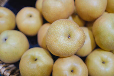 Full frame shot of apples in market