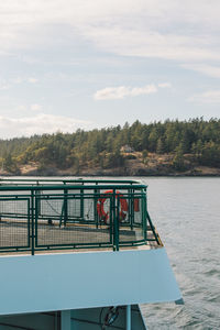 Pacific northwest ferry boat deck