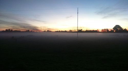 Scenic view of landscape at sunset