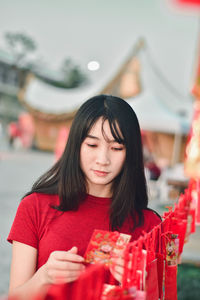 Portrait of a beautiful young woman