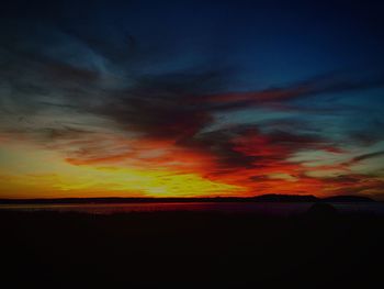 Scenic view of landscape at sunset