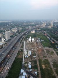 High angle view of cityscape