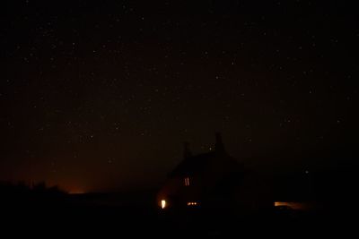 Scenic view of star field against sky at night