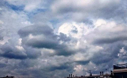 Low angle view of cloudy sky