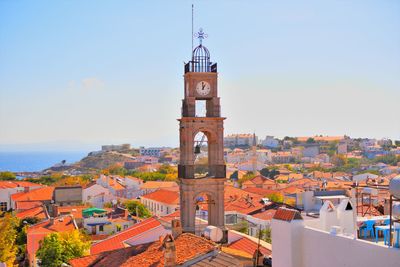 Tower of historic building against sky