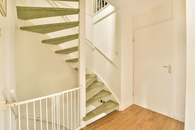 Low angle view of spiral staircase