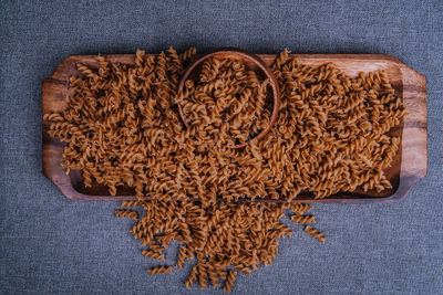High angle view of bread on table