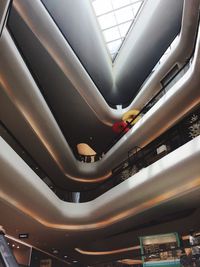 Low angle view of illuminated ceiling