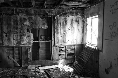 Interior of abandoned house