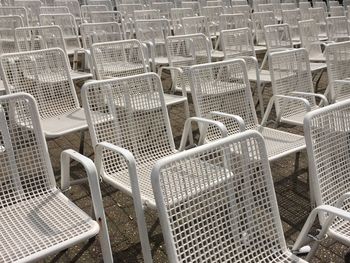 Full frame shot of chairs