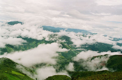 Aerial view of landscape against sky