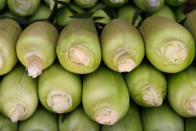 Full frame shot of onions in market