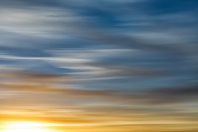 Low angle view of sky during sunset