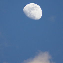 Low angle view of moon in sky