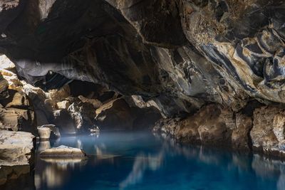 Rock formation in water