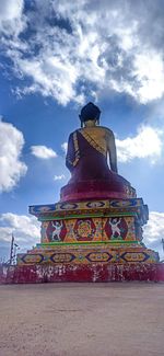 Low angle view of traditional building against sky