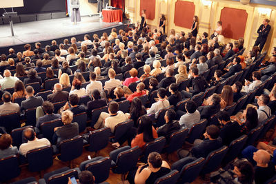 Full frame shot of people at music concert