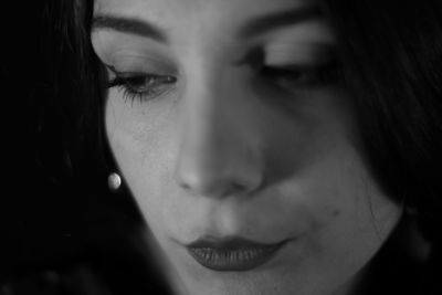 Close-up portrait of young woman