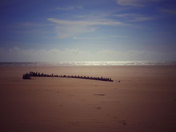 Scenic view of calm sea against sky