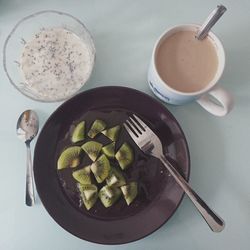 Close-up of food served in plate