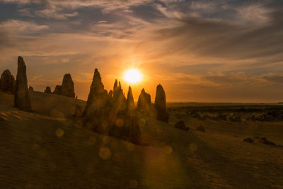 Panoramic view of landscape during sunset